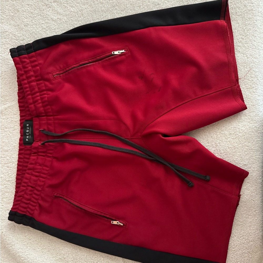 PACSUN Red Athletic Shorts